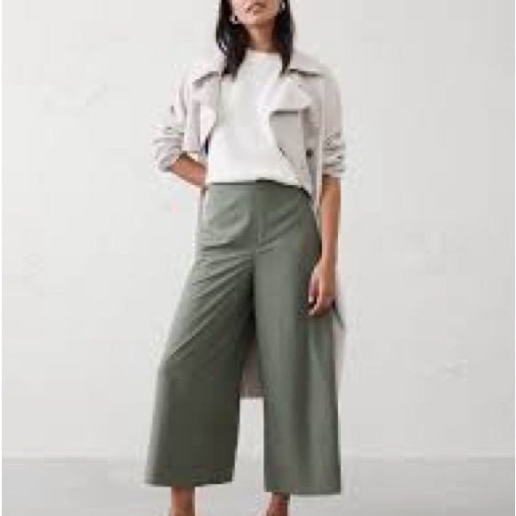 Banana Republic Pants - Banana Republic Olive Wide-Leg Pants NWT